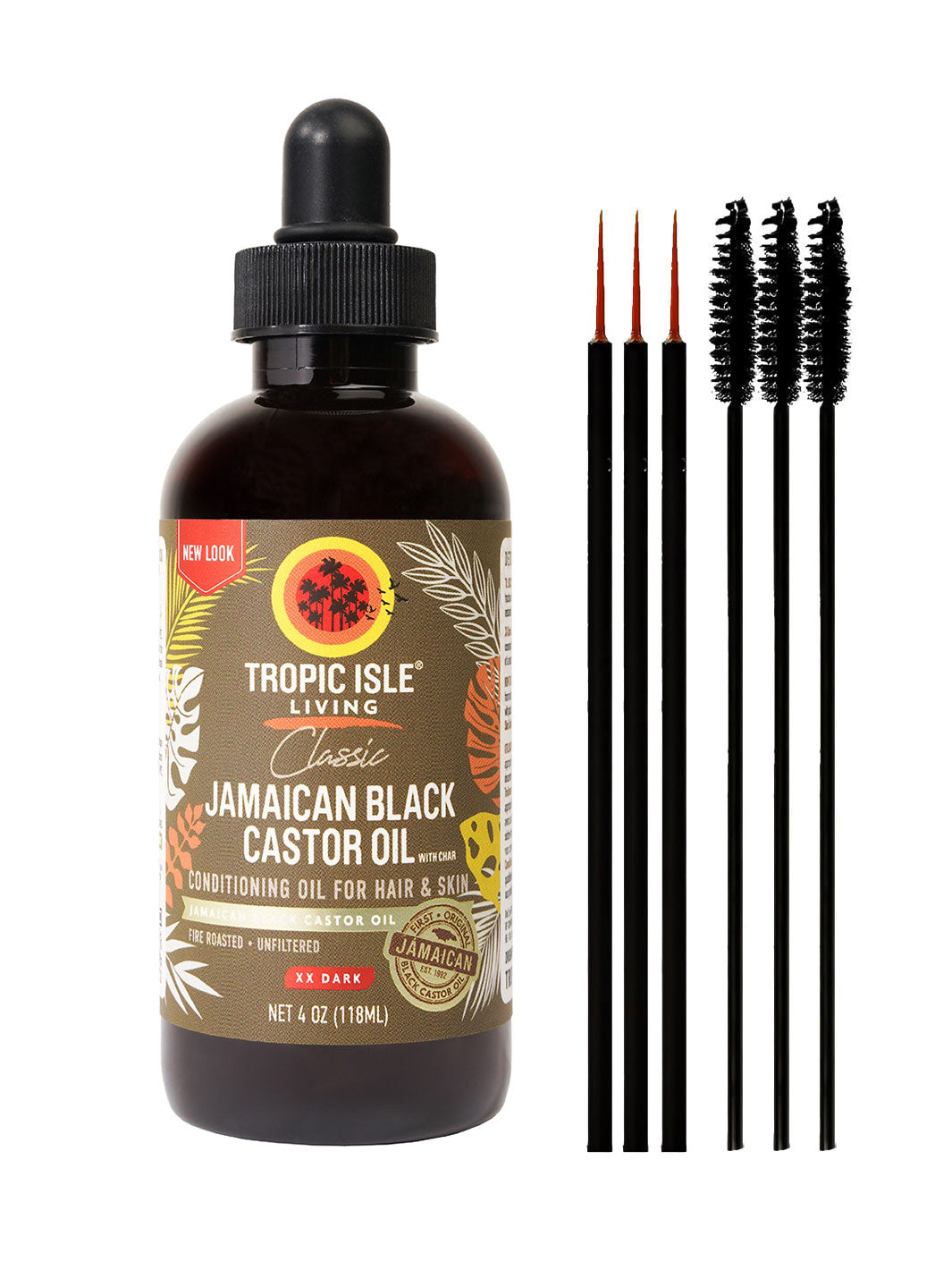 Jamaican Black Castor Oil (XX Dark) with Brush Set – Tropic Isle