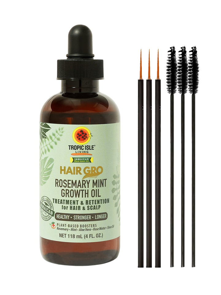 Hair Gro Rosemary Mint Growth Oil with Brush Set