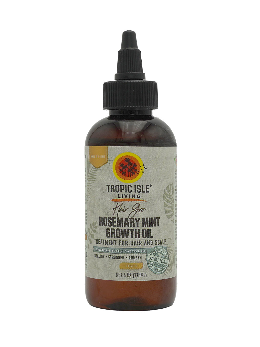 TROPIC ISLE LIVING Jamaican Black Castor Oil Hair Gro Rosemary Mint Growth Oil (4oz)