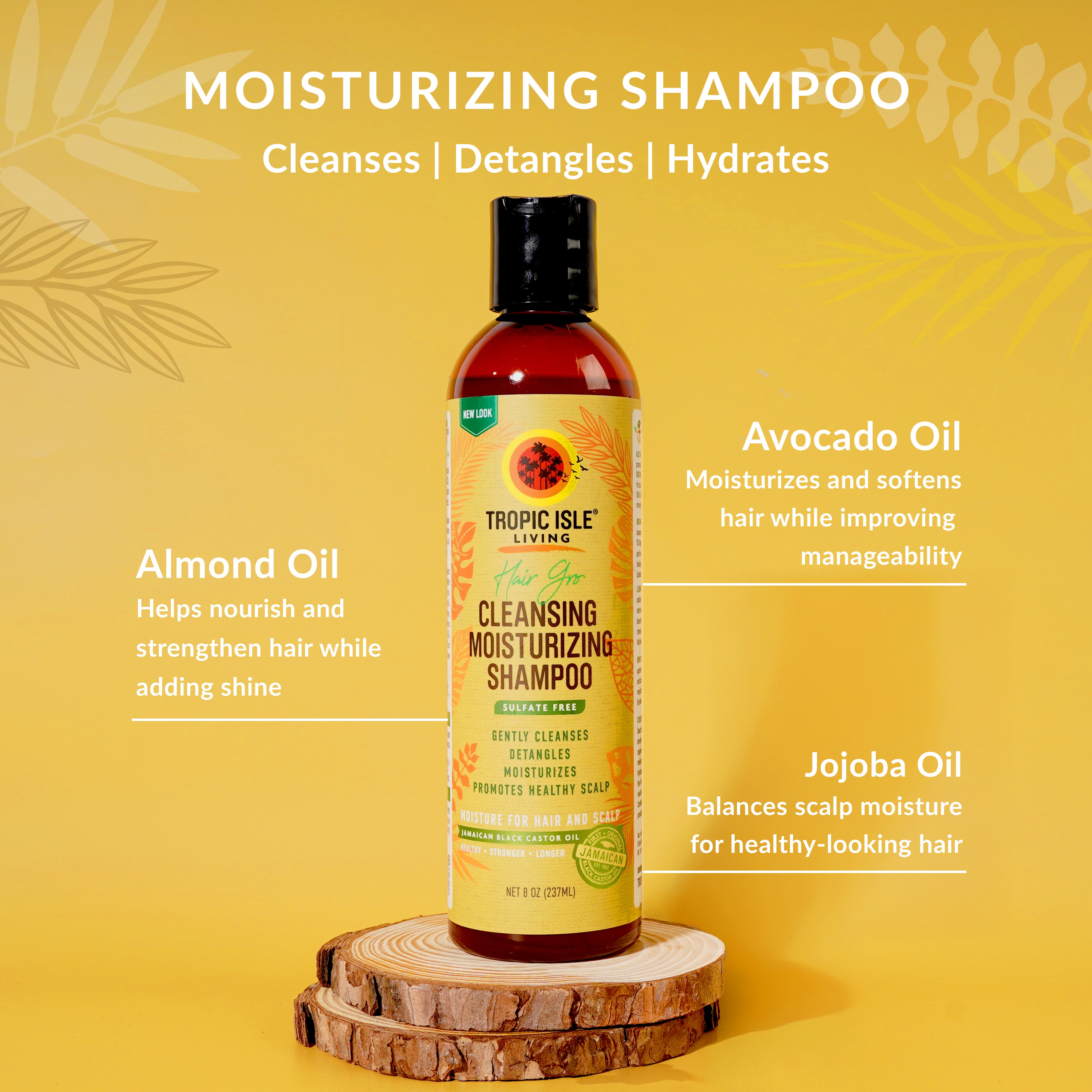 HAIR GRO Cleansing Moisturizing Shampoo 8oz – Tropic Isle Living