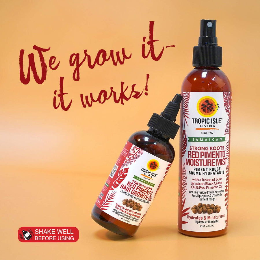 Strong Roots Red Pimento Hair Growth Oil 4oz Tropic Isle Living