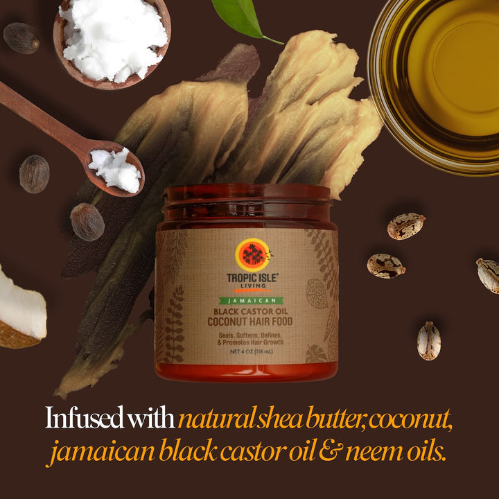 Coconut Jamaican Black Castor Oil Hair Food 4oz