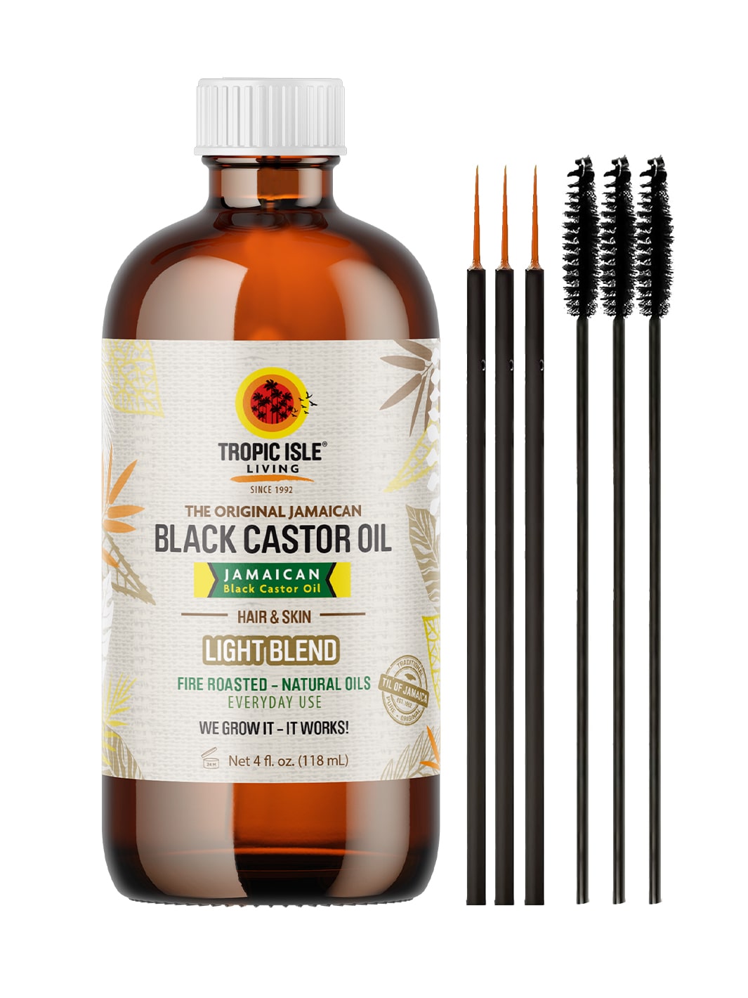 Jamaican Black Castor Oil (Light Blend) with Brush Set