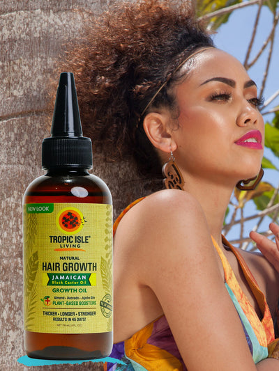 Tropic Isle Living Jamaican Black Castor Hair Growth Oil 4oz for all hair types.