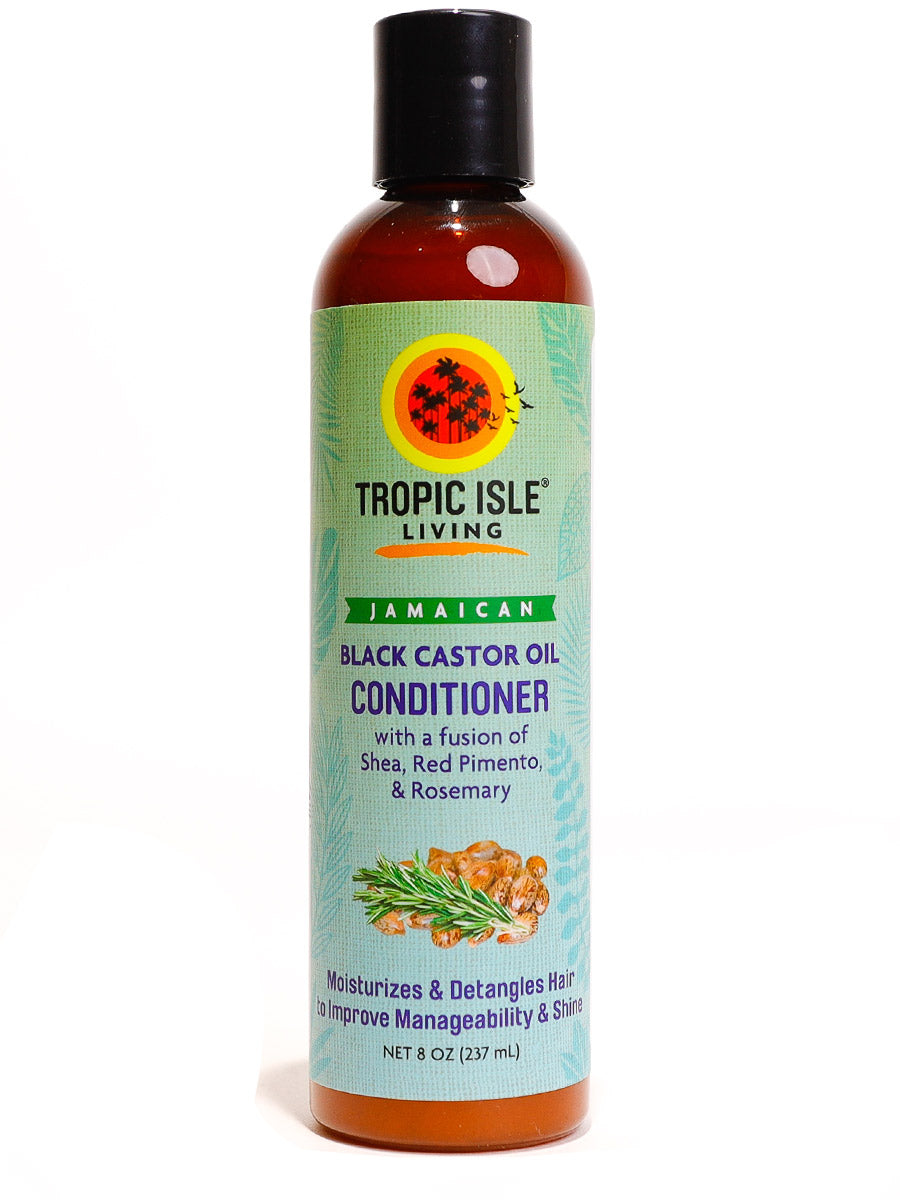 Tropic Isle Living Jamaican Black Castor Oil 8oz Conditioner deeply penetrates and replenishes dull, dry, and damaged hair.