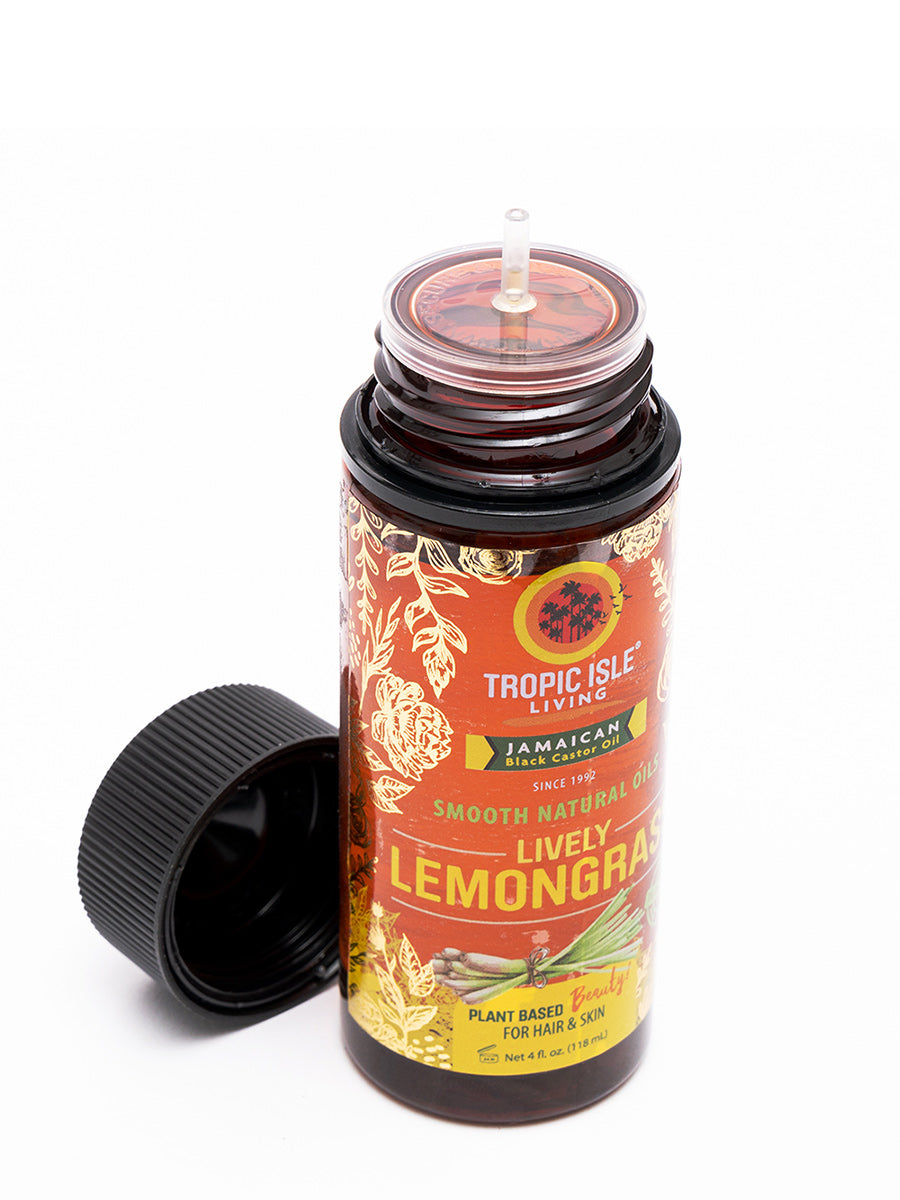 Tropic Isle Living Smooth Natural Oil Lively Lemongrass 4oz open