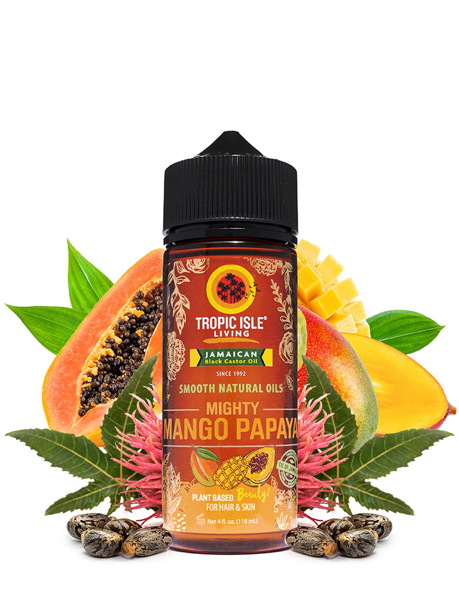 Tropic Isle Living Smooth Natural Oil Mighty Mango-Papaya 4oz ingredients image